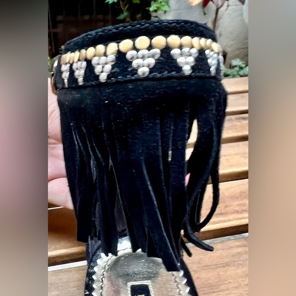 LOVELY PEOPLE Suede Fringe Sandals - Picture 7 of 9